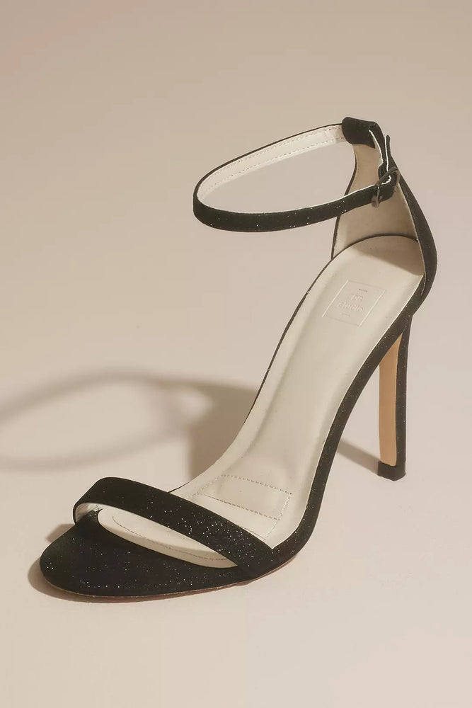 Stiletto Sandals with Ankle Strap - Black